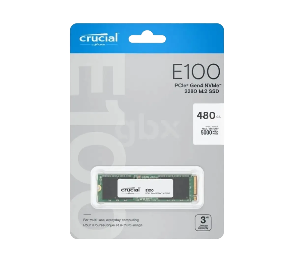 CRUCIAL E100 NVME 480GB